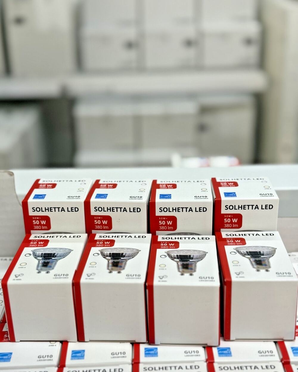 Pack of 8 IKEA SOLHETTA LED Bulb GU10 380 Lumen 3.3W Dimmable –NEW
